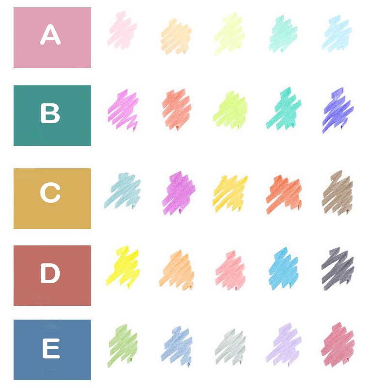 ชุดปากกาเน้นข้อความ หัวอ่อน ปากกา ปากกามาร์กเกอร์