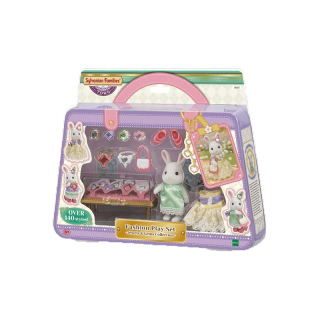 Sylvanian Families Fashion Play Set -Jewels & Gems Collection/ ซิลวาเนียน แฟมิลี่ แฟชั่นเพลย์เซ็ต ไวท์แรบบิทและเครื่องประดับ