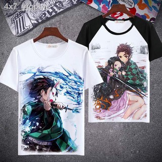 ㍿✔🔥ถูกและดี ชุดคอสเพลย์ Anime เสื้อดาบพิฆาตอสูร ชุดชิโนบุGhost Slayer เสื้อยืดแขนสั้นสองมิติชายและหญิงสองมิตินักเร