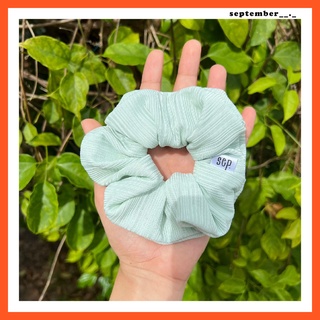 🧵 แฮนเมด 🍵☁️ ไซส์ L  ยางรัดผมโดนัท - Summer Beach donut scrunchies