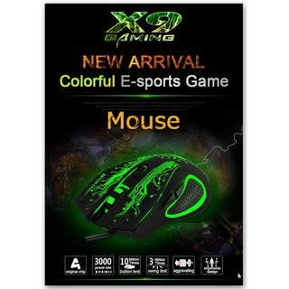 IMICE  X9 2400 DPI Adjustable Optical  Programmable Gaming USB Wired Macros Games Mouse Mice Desktop Laptop Cable Mouse