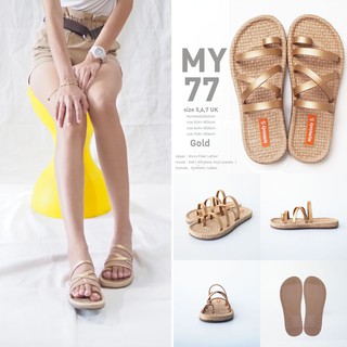 รองเท้าแตะสาน mymelody sandals รุ่น MY-77-ฺGold