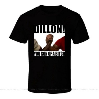 เสื้อผ้าผช【สไตล์ฮาราจูกุ】เสื้อยืด ผ้าฝ้าย 100% พิมพ์ลายภาพยนตร์ Arnold Schwarzenegger Predator Dillon SOB LHZYS-5XL