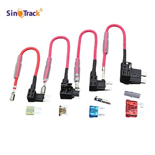 SinoTrack Fuse tap สำหรับแท๊บไฟจาก แผงฟิวส์รถ โดยไม่ต้องตัดต่อสายไฟรถ แบบแจ็คเสียบ ตัวผู้ ตัวเมีย ขนาดมาตรฐานฟิวส์รถยนต์