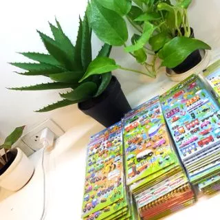 สติ๊กเกอร์อัดนูน3D รถยานพาหนะ(50ลาย)สำหรับเด็ก น่ารัก