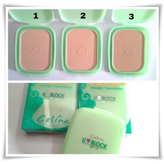 Celina UV Block SPF 15 เซลีน่า ยูวีบล็อก แป้งพริตตี้ 14 กรัม