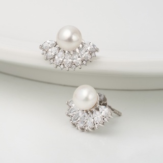 AR-Kang Collection***ต่างหูแฟชั่นWhite/Pearl , White/Cz AAA (เงินแท้92.5%)