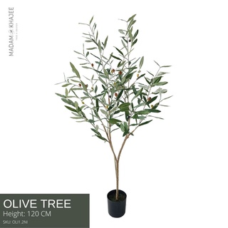 Olive Tree - Height 120 cm ต้นมะกอกรุ่นพรีเมี่ยม ความสูง 120 ซม.ต้นไม้ปลอมเกรดพรีเมี่ยมเพื่อการตกแต่ง