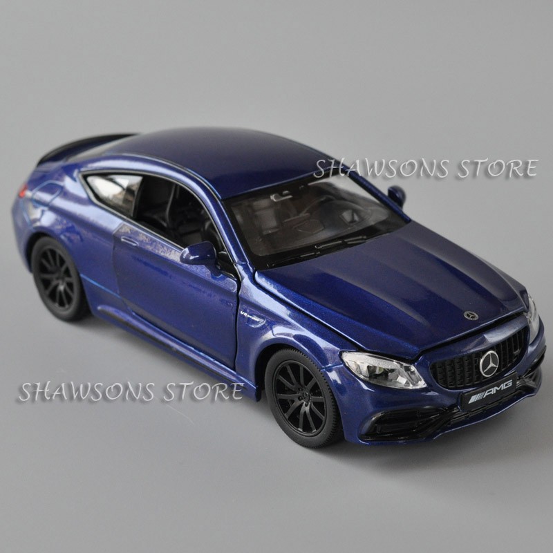 C63 S AMG Coupe 1/36 Model Car Diecast Toy Kids Collection Blue