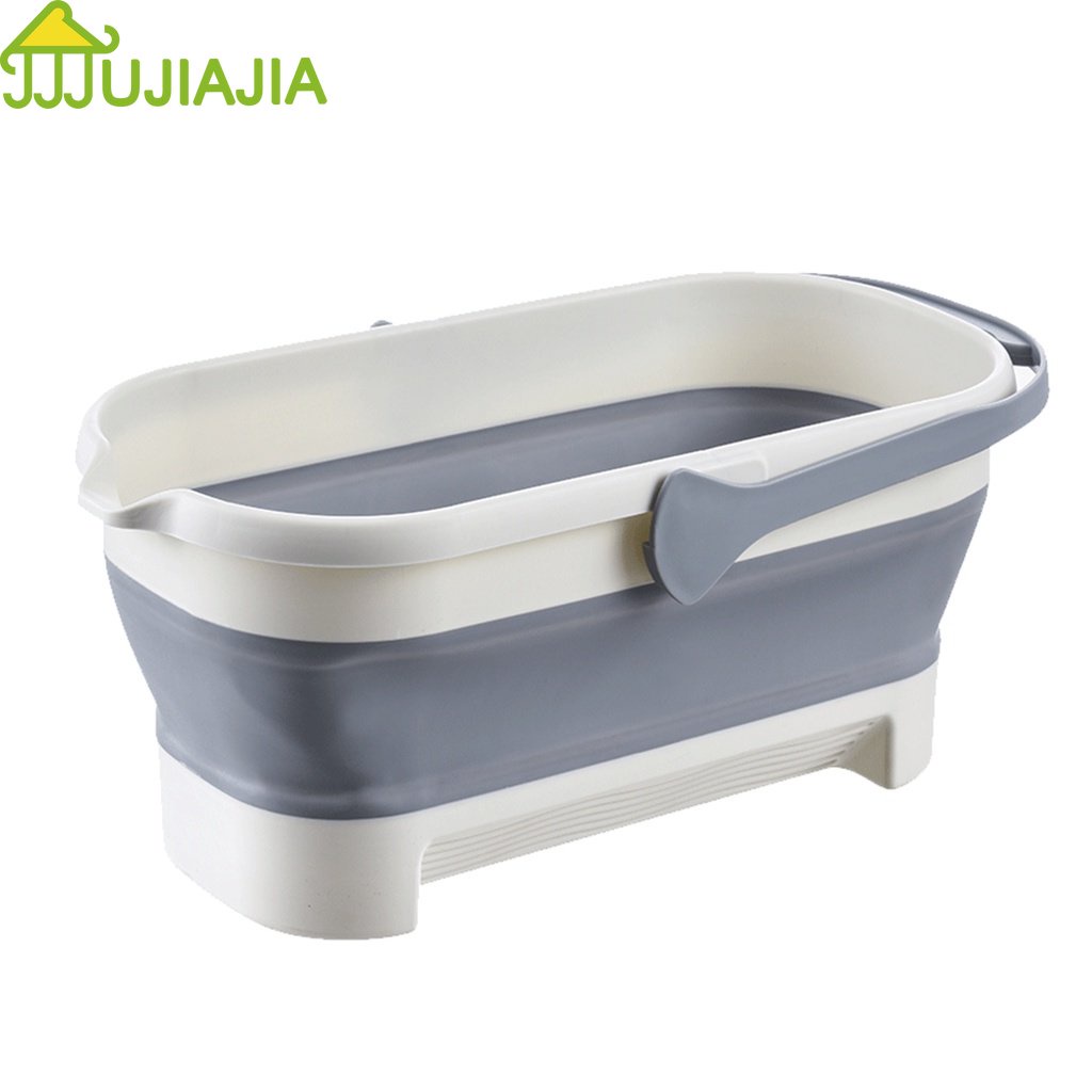 Jujiajia ถังไม้ถูพื้น ทรงสี่เหลี่ยมผืนผ้า พับได้ สําหรับครัวเรือน เครื่องถูพื้น อุปกรณ์ทําความสะอาดบ้าน ทําความสะอาด ขัดห้องน้ํา