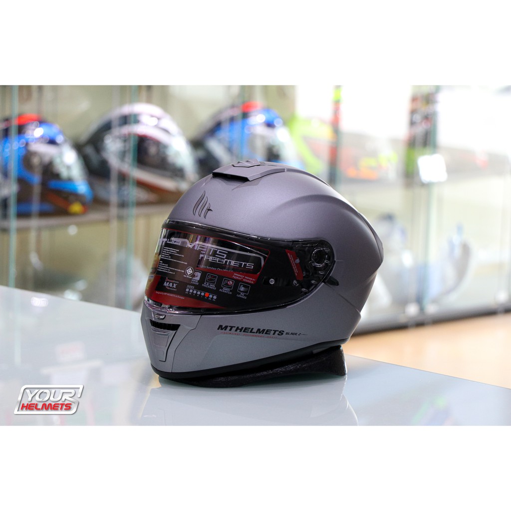 หมวกกันน็อค  MT HELMETS BLADE 2 SV SOLID MATT TITANIUM