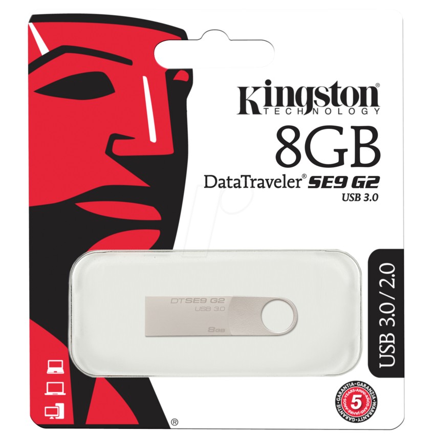 Kingston แฟลชไดร์ฟ Data Traveler DTSE9 G2 (8GB) USB 3.0