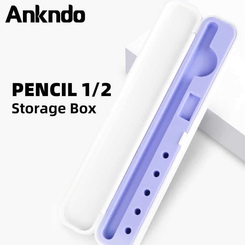 Ankndo กล่องพลาสติกแข็ง แบบพกพา สําหรับเก็บดินสอ Pencil 2 1