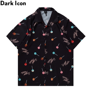 เสื้อโปโลแขนสั้นพิมพ์ลาย Dark Icon สําหรับผู้ชาย