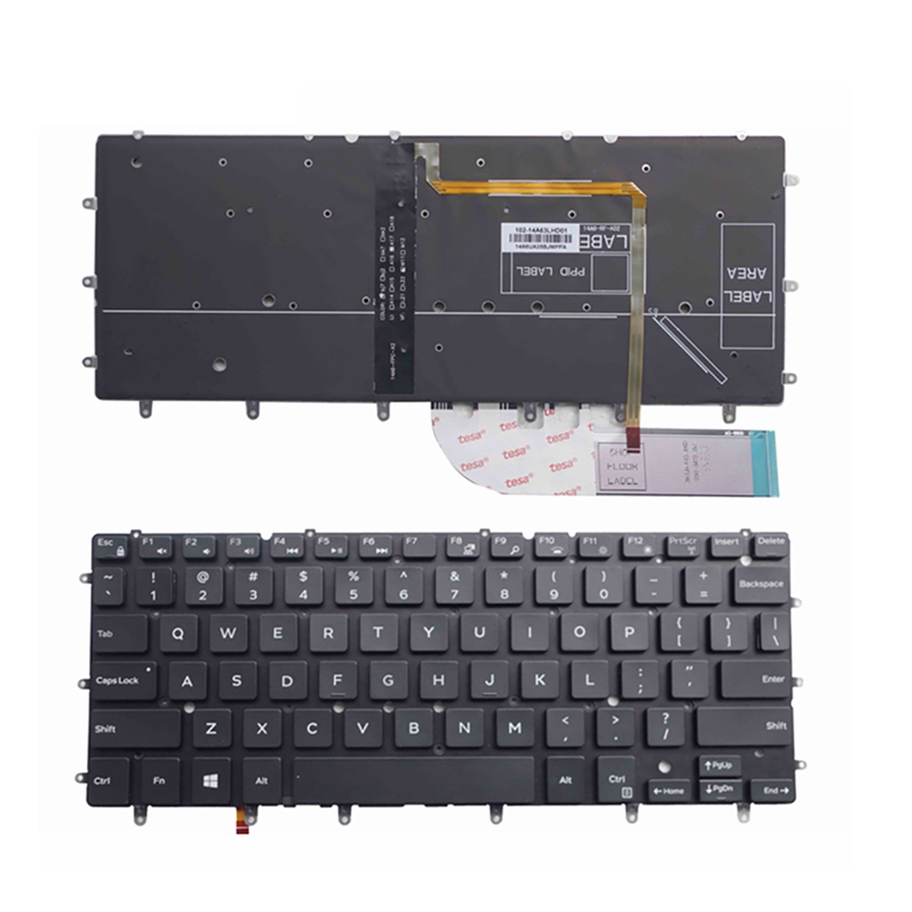 ใหม่สําหรับ Dell XPS 13 9343 13 9350 13 9360 คีย์บอร์ด US Backlit DKDXH