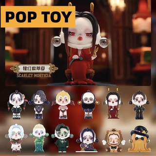 【ของแท้】ตุ๊กตาฟิกเกอร์ Skullpanda x Addams Family Series Popmart น่ารัก สําหรับเก็บสะสม ให้เพื่อน