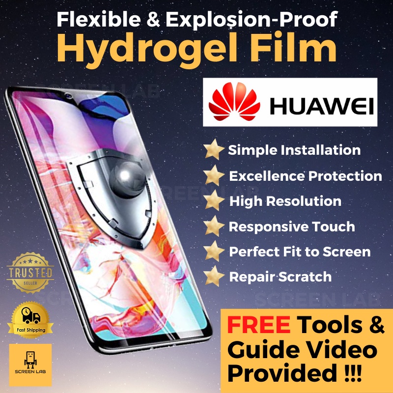 HUAWEI Hydrogel ป้องกันหน้าจอ P50 P50Pro P50E P40 P40Pro P40Pro+ P30 P30Pro P20 P20Pro P10 ฟิล์มป้อง
