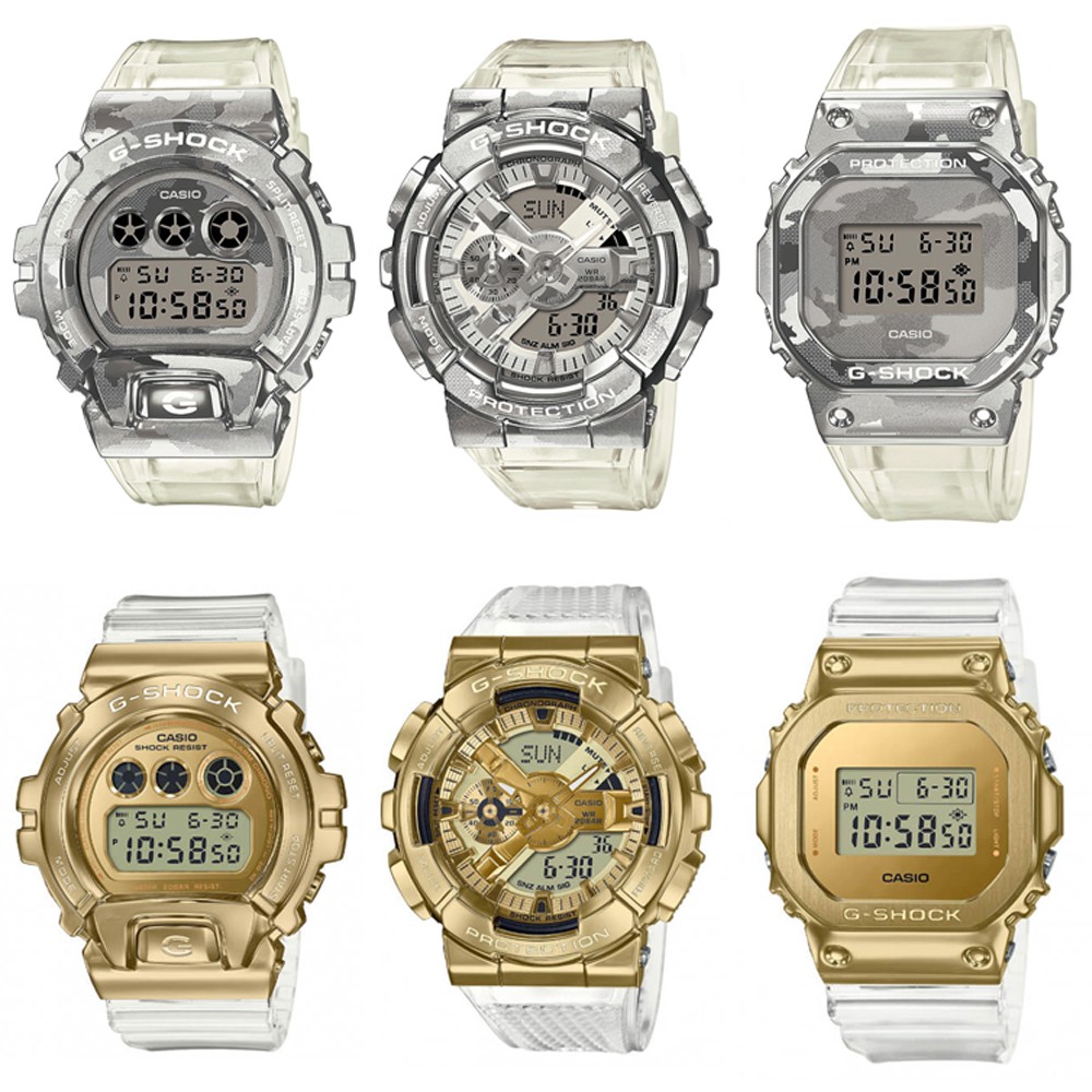 G-Shock นาฬิกาข้อมือผู้ชาย สายเรซิ่น รุ่น GM-6900SCM-1,GM-110SCM-1A,GM-5600SCM-1,GM-6900SG-9,GM-110SG-9A,GM-5600SG-9
