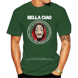 กระหน่ํา เสื้อยืดลําลอง แขนสั้น พิมพ์ลาย Bella Ciao La Casa De Pl EBgkdk61JKdfpp71 สไตล์คลาสสิก สําหรับผู้ชาย ผู้ใหญ่สาม