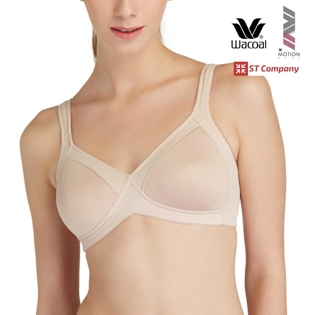 Wacoal Motion Wear บรา ออกกำลังกาย สีเบจ (BE) รุ่น WR1482 WR1483 วาโก้ Exercise Sport Bra บราออกกำลั