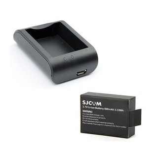 แท่นชาร์จ + แบตเตอรี่กล้องกันน้ำ รุ่นSJ4000,SJ5000 (Black)