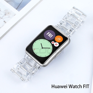 สายนาฬิกาข้อมือเรซิ่น น้ําหนักเบา สําหรับ Huawei watch Fit Fit New Fit 2