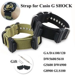 สายนาฬิกาข้อมือไนล่อน สําหรับ Casio G SHOCK GA/DA100/120 DW5600/5610 G5600 DW6900 G8900 GLS100