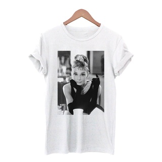 ถูกสุดๆAudrey Hepburn เสื้อยืดคลาสสิกสไตล์วินเทจสําหรับผู้หญิงและผู้ชายรหัสเต็ม