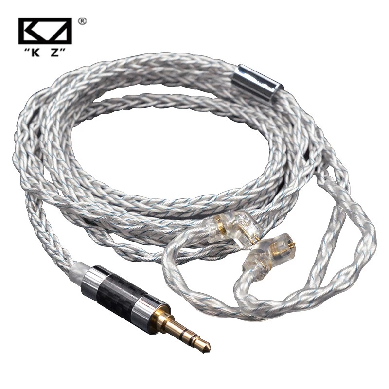Kz สายเคเบิลหูฟัง ชุบเงิน 8 แกน 784 แกน สําหรับอัพเกรด KZ ZAS ZAX ZS10 PRO ZSN ZSX EDX PRO NRA X7