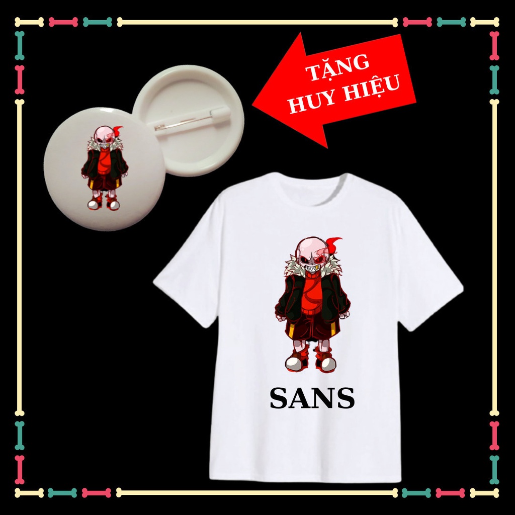 Undertale Sans Shirt Stylish Gangster Squad Shirt for Children Cute Sans Badge Gift