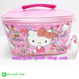 KT-277 กระเป๋าเครื่องสำอาง คิตตี้ (Hello Kitty) (ใหญ่) ลายคิตตี้นั่ง