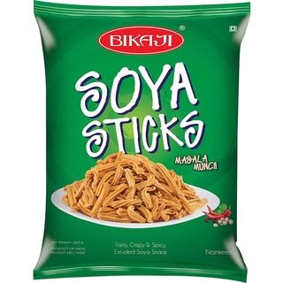 พร้อมส่ง!! Bikaji Aslee Bikaneri Soya Stick Masala Munch Indian Namkeen tasty crispy spicy extruded 200g  ขนมอินเดีย200g