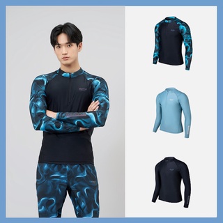 [ผช] เสื้อว่ายน้ำ ชาย แขนยาว Abyssal Zip Up Rashguard Top Barrel แท้ 100%