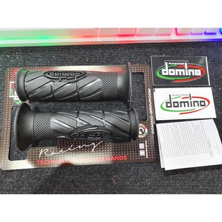 ปลอกแฮนด์ DOMINO แท้100% รุ่น 5519. สีดำล้วน มีลาย ใส่ได้ทุกรุ่น ใส่ตุ้มเดิมหรือแต่งได้ ทรงสวย ไม่แข็ง