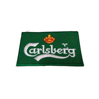 [ตัวรีด เย็บได้] Carlsberg ป้ายติดเสื้อ logo Embroidered Sew Iron On Patches Badge