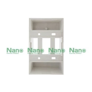 Nano กล่องลอย บ๊อกลอย บล็อกลอย บล็อกหน้ากาก 2x4 4x4 รุ่นใหม่ ขาว ( White ) ดำ ( Black ) พลาสติก
