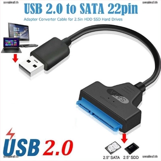 ราคาGing อะแดปเตอร์แปลงฮาร์ดดิสก์ไดรฟ์ SSD USB 2.0 เป็น SATA 22 Pin สําหรับแล็ปท็อป