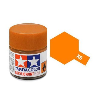 สีสูตรน้ำทามิย่า Tamiya Acrylic X6 Orange 10ml