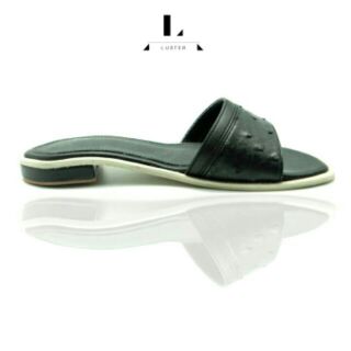 Luster Scarlet Flops in Black