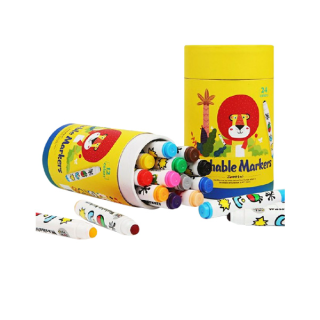 Joan Miro สีเมจิกหัวมนสำหรับเด็กเล็กหัดจับปากกา Round Penpoint Washable Makers ของเล่นเด็กเสริมพัฒนาการ 1 ขวบ