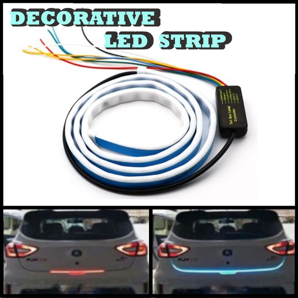 รถ LED Strip Light ด้านหลัง Trunk Bonnet LED Strip Light ด้านหลัง Boot LED Strip Light