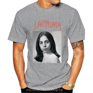 ใหม่ เสื้อยืดลําลอง ผ้าฝ้าย แขนสั้น พิมพ์ลาย LADY GAGA SCHOOL PHOTO แฟชั่นสําหรับผู้ชาย