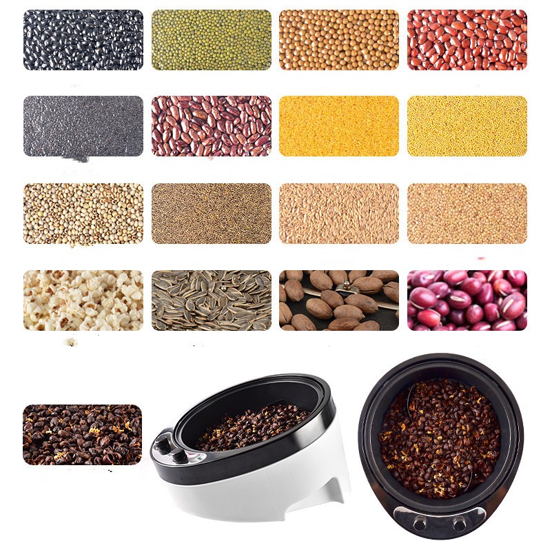 เครื่องคั่วกาแฟความจุขนาดใหญ่พร้อมฟังก์ชั่นการทำความเย็นอัตโนมัติการคั่วเมล็ดพืชเครื่องคั่วสมุนไพรในครัวเรือน