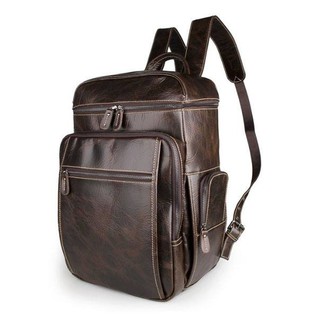 กระเป๋าเป้ แบนด์ Jarvoz รุ่น Rocket Bag หนังแท้เกรดพรีเมียม สีน้ำตาล