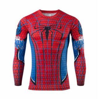 เสื้อยืดจักรยานแขนยาว SPIDERMAN สีแดง (Pre-Order)