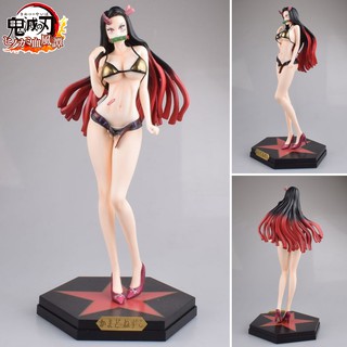 Figure ฟิกเกอร์ Model โมเดล จาก Kimetsu no Yaiba Demon Slayer ดาบพิฆาตอสูร Kamado Nezuko คามาโดะ เนซึโกะ Black Swimsuit