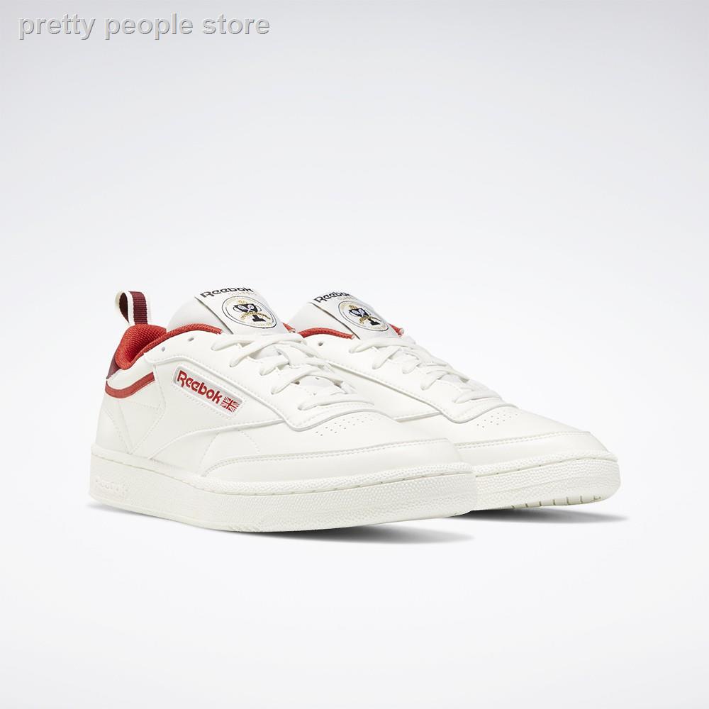 卐REEBOK  : รองเท้ากีฬาผู้ชาย รุ่น CLUB C 85 สี legacy red/merlot/chalk