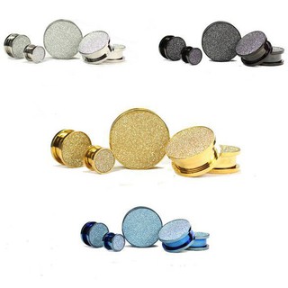 Frosted Ear Tunnel Plugs Expander Dull Polish Ear Stretcher