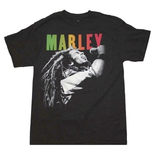 [100% Cotton] เสื้อยืด พิมพ์ลาย Bob Marley Singing สไตล์ตะวันตก คุณภาพดี สําหรับผู้ชาย