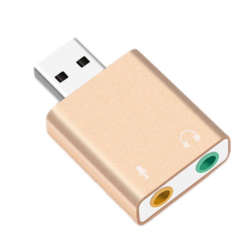 อะแดปเตอร์ USB Sound Card 7.1 External USB to Jack 3.5 มม. สำหรับ PC Computer Laptop Shopee